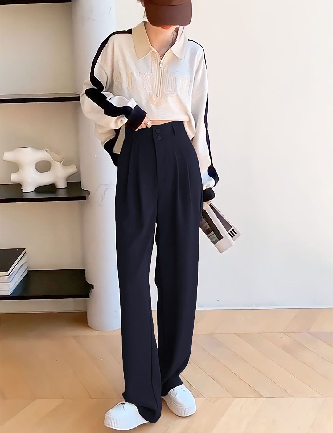 Kotty Women High-Rise Easy Wash Pleated Trousers