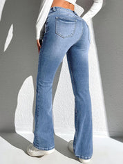 Kotty Women Jean Bootcut High-Rise Light Fade Stretchable Jeans