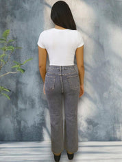 Kotty Women Regular Fit High-Rise Mildly Distressed Light Fade Stretchable Jeans