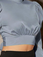 Kotty Women Satin High Neck Party Top