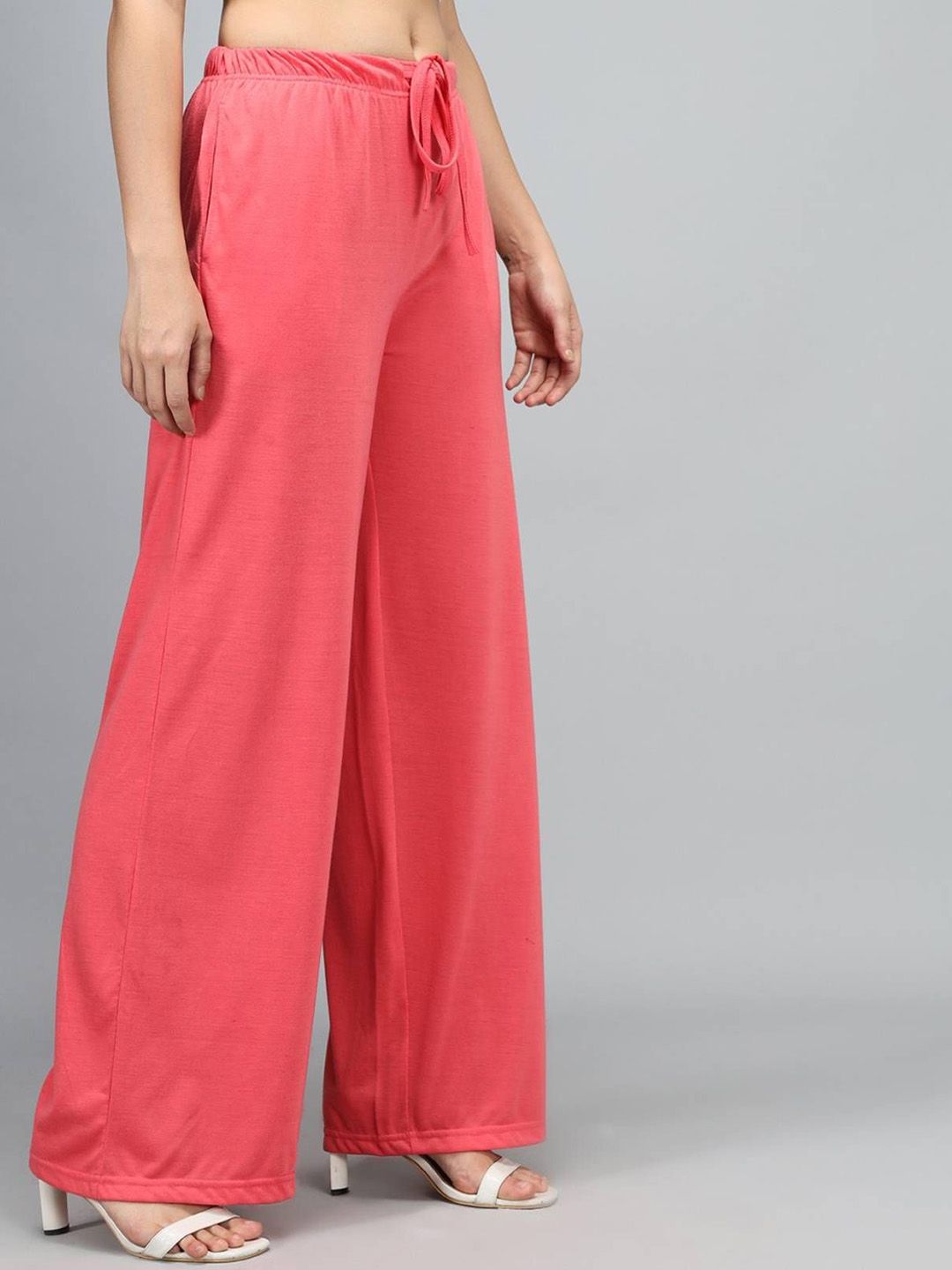 Kotty Women Solid Relaxed Mid-Rise Trousers