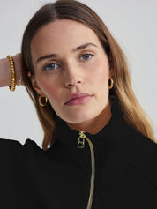 Kotty Women Shirt Collar Long Sleeves Pullover Sweatshirt