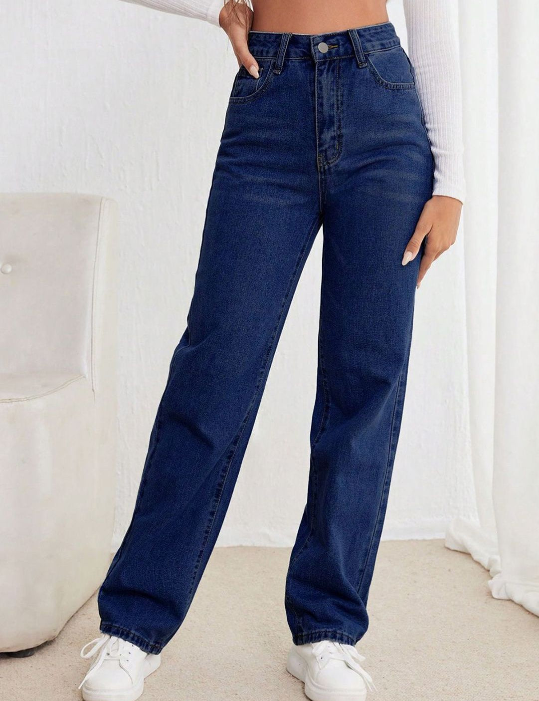 Kotty Women Jean Straight Fit High-Rise Stretchable Jeans