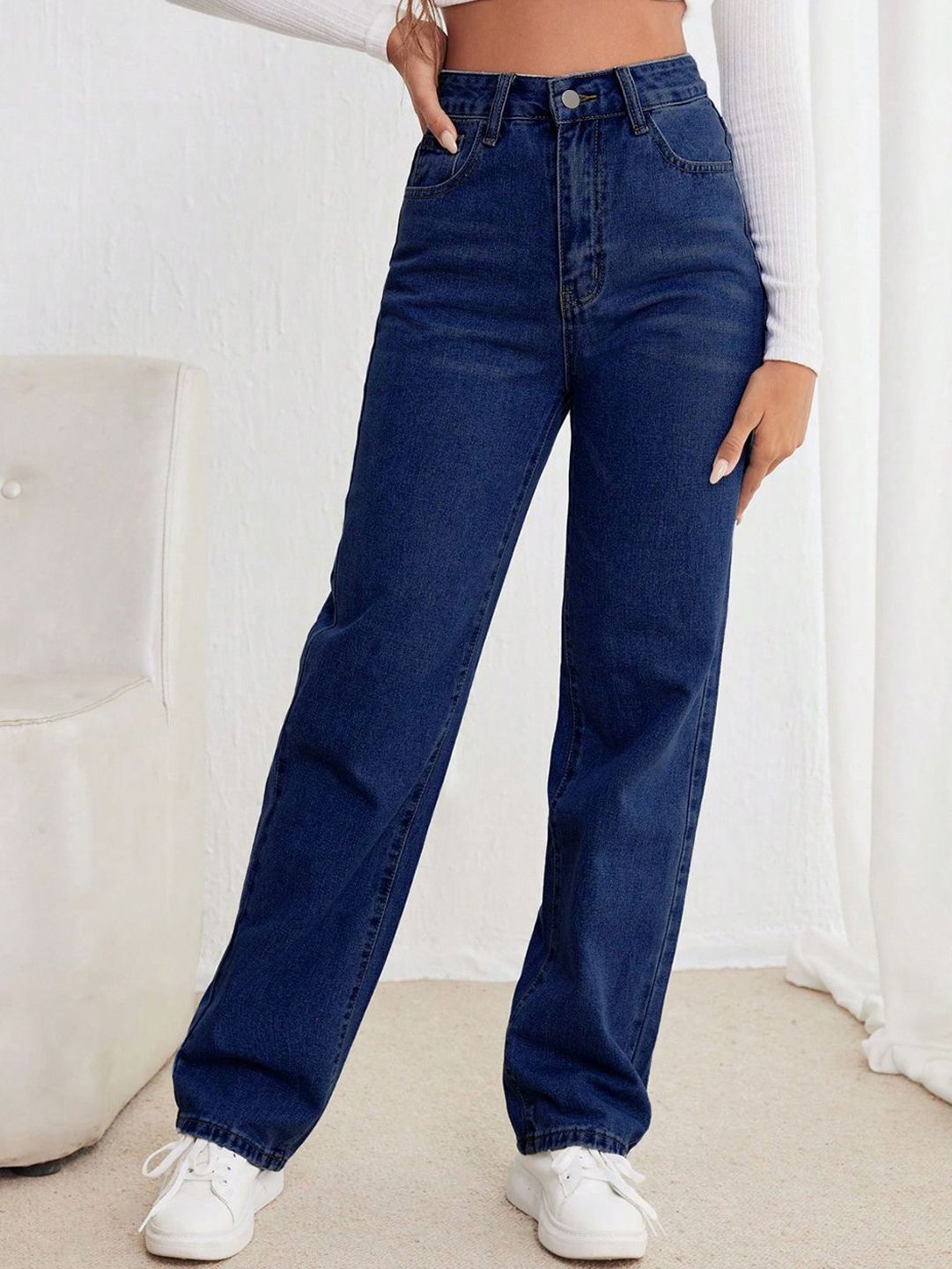 Kotty Women Jean Straight Fit High-Rise Stretchable Jeans