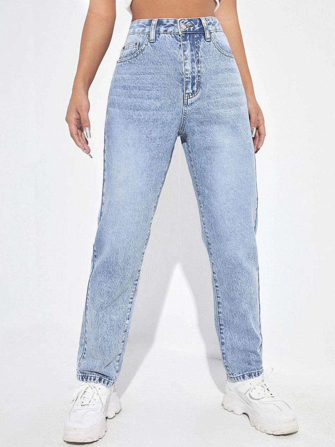 Kotty Women Straight Fit High-Rise Stretchable Jeans