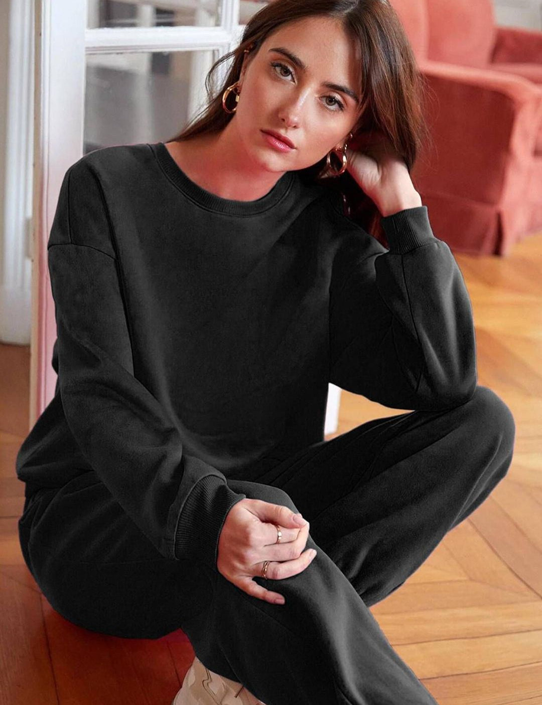 Kotty Round Neck Sweatshirt With Joggers Co-Ords