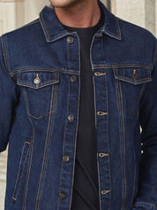 Kotty Men Solid Denim Jacket