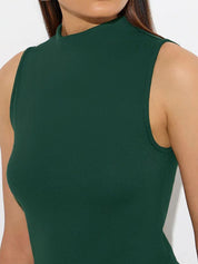 Kotty Women Solid Sleeveless High Neck Top Top