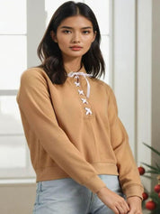 Kotty Women Round Neck Dry Fit Pullover Sweatshirt