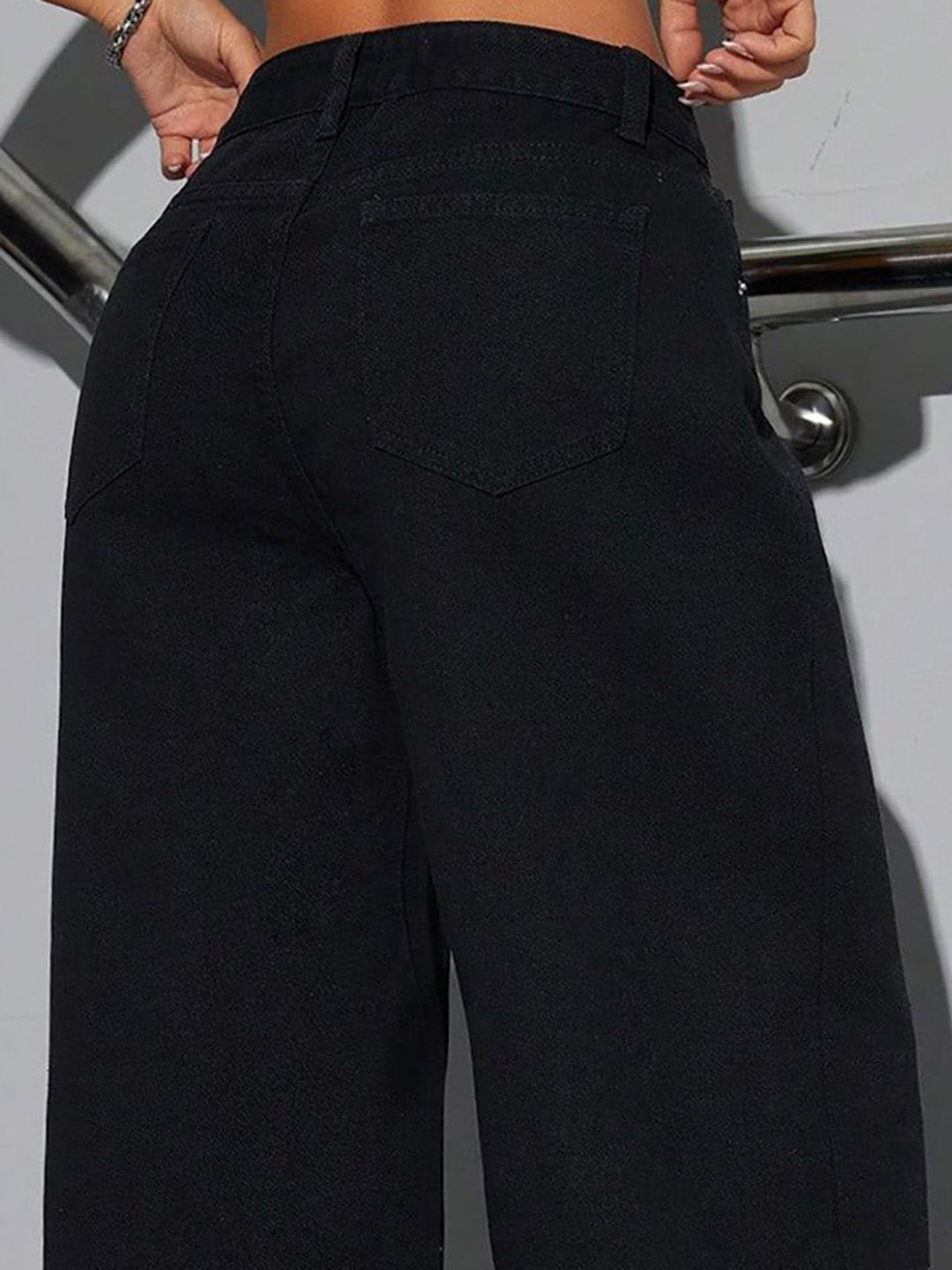 Kotty Women Jean Wide Leg High-Rise Stretchable Cotton Jeans