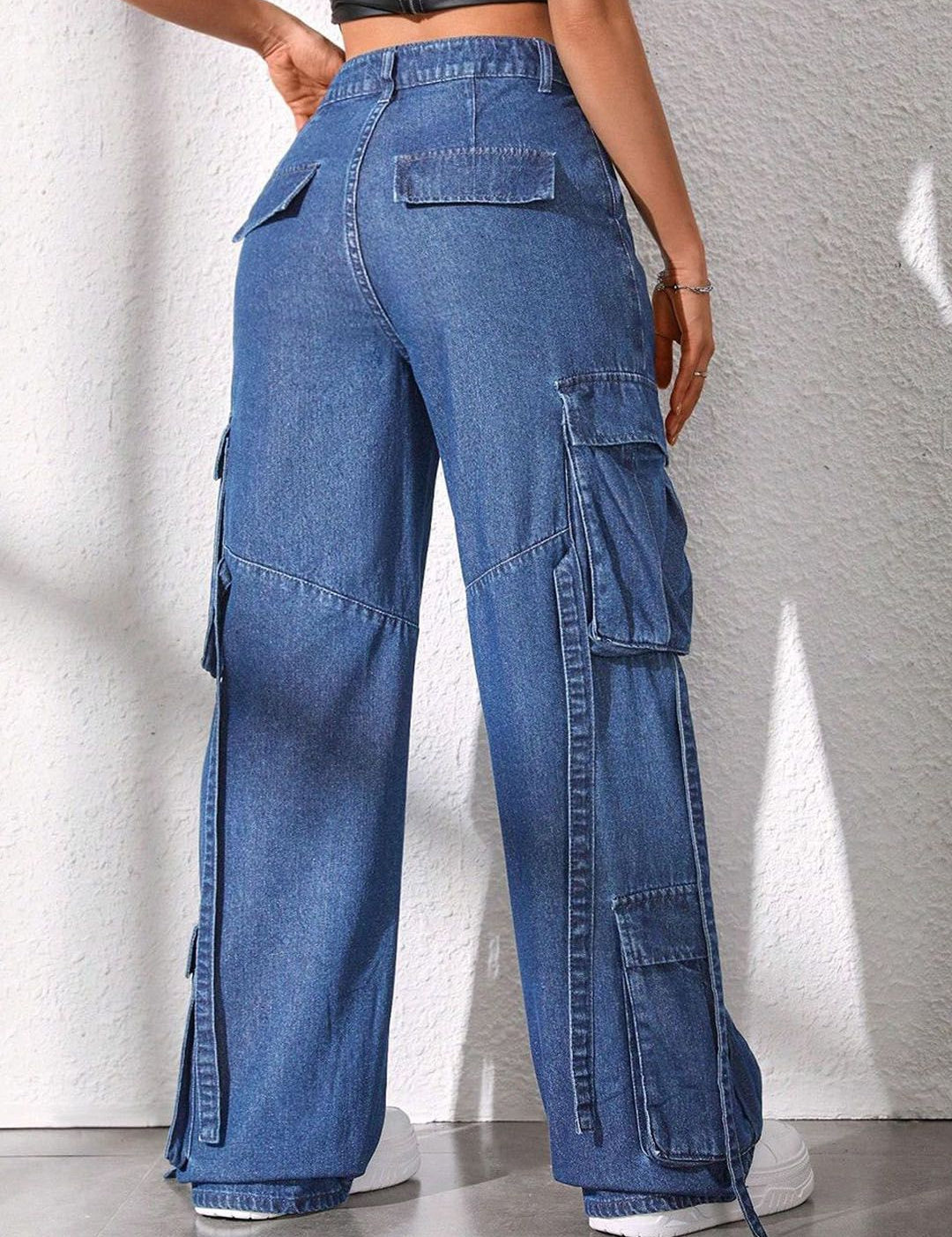 Kotty Women Jean Wide Leg High-Rise Light Fade Stretchable Jeans