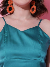 Kotty Women Solid A-Line Midi Dress