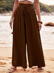 Kotty Women Relaxed Straight Leg High-Rise Pleated Wide Leg Trousers