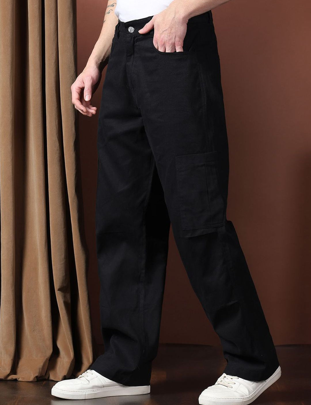 Kotty Men Relaxed Easy Wash Cargos Trousers