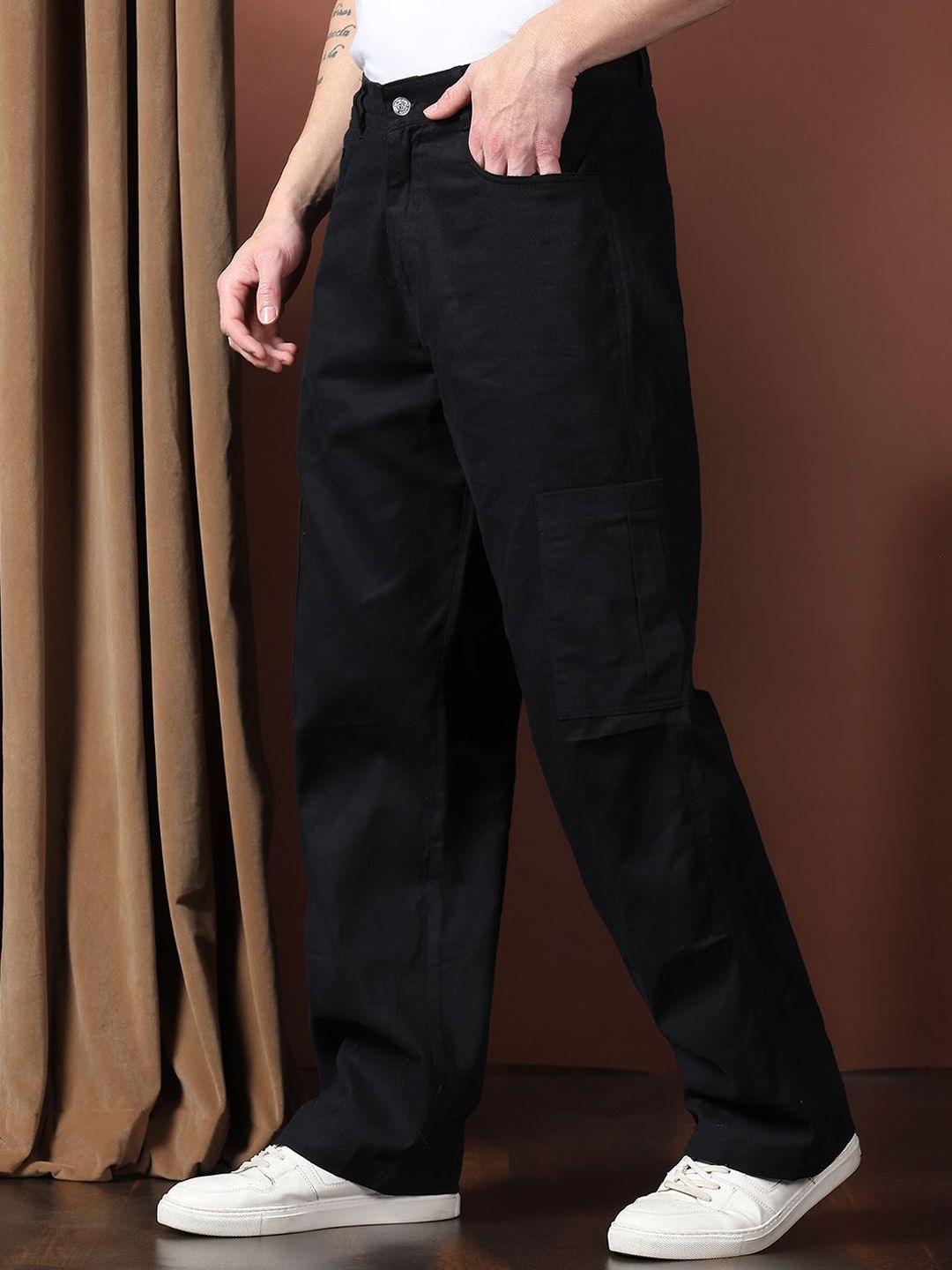 Kotty Men Relaxed Easy Wash Cargos Trousers