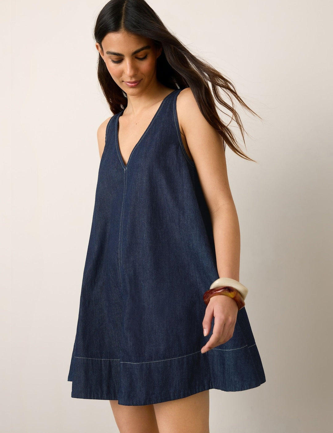 Kotty women's stylish denim A-line mini dress