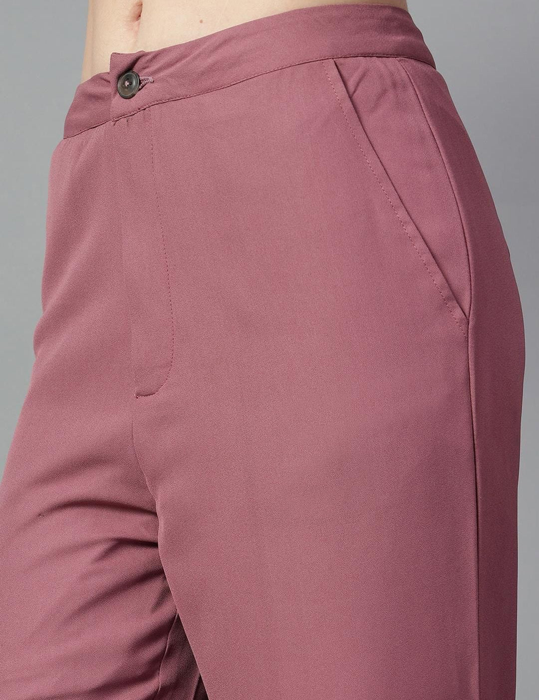 Kotty Purple V-Neck Long Sleeves Coat & Trouser