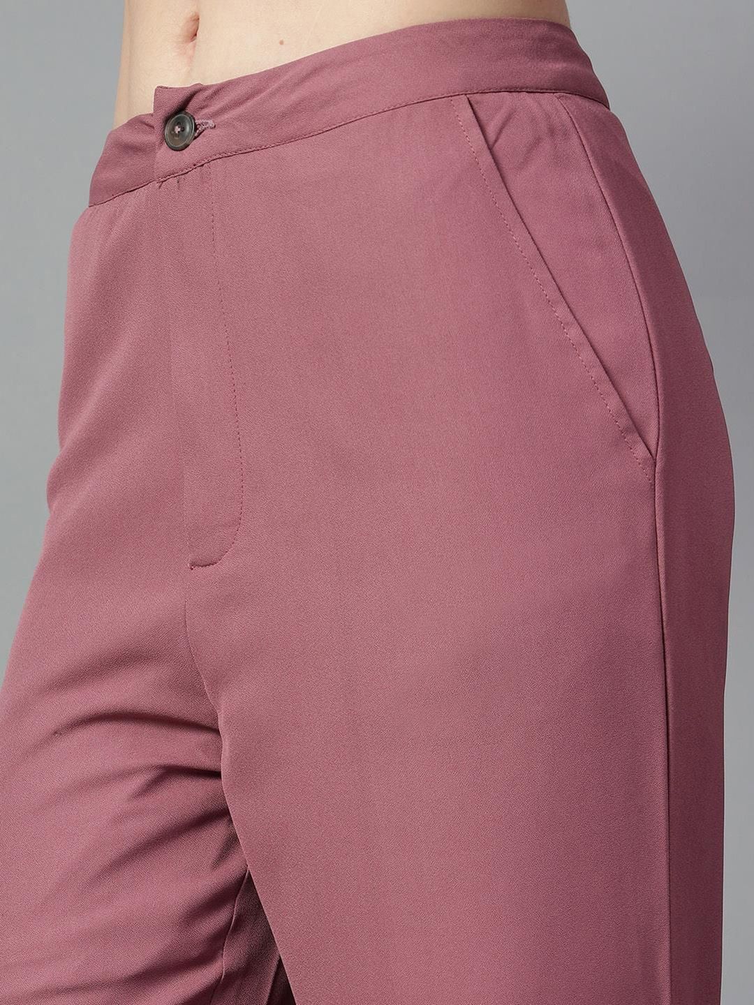 Kotty Purple V-Neck Long Sleeves Coat & Trouser