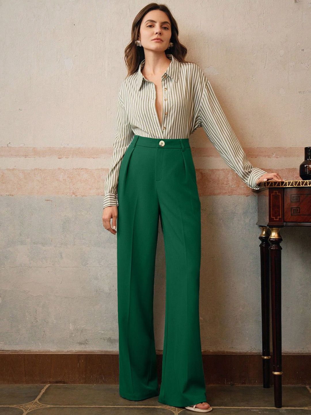 Kotty Women Relaxed High-Rise Formal Trousers