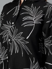 Kotty Women Comfort Spread Collar Floral Printed Cotton Oversized Casual Shirt