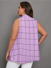 KOTTY Women Checked Tie-Up Neck Top