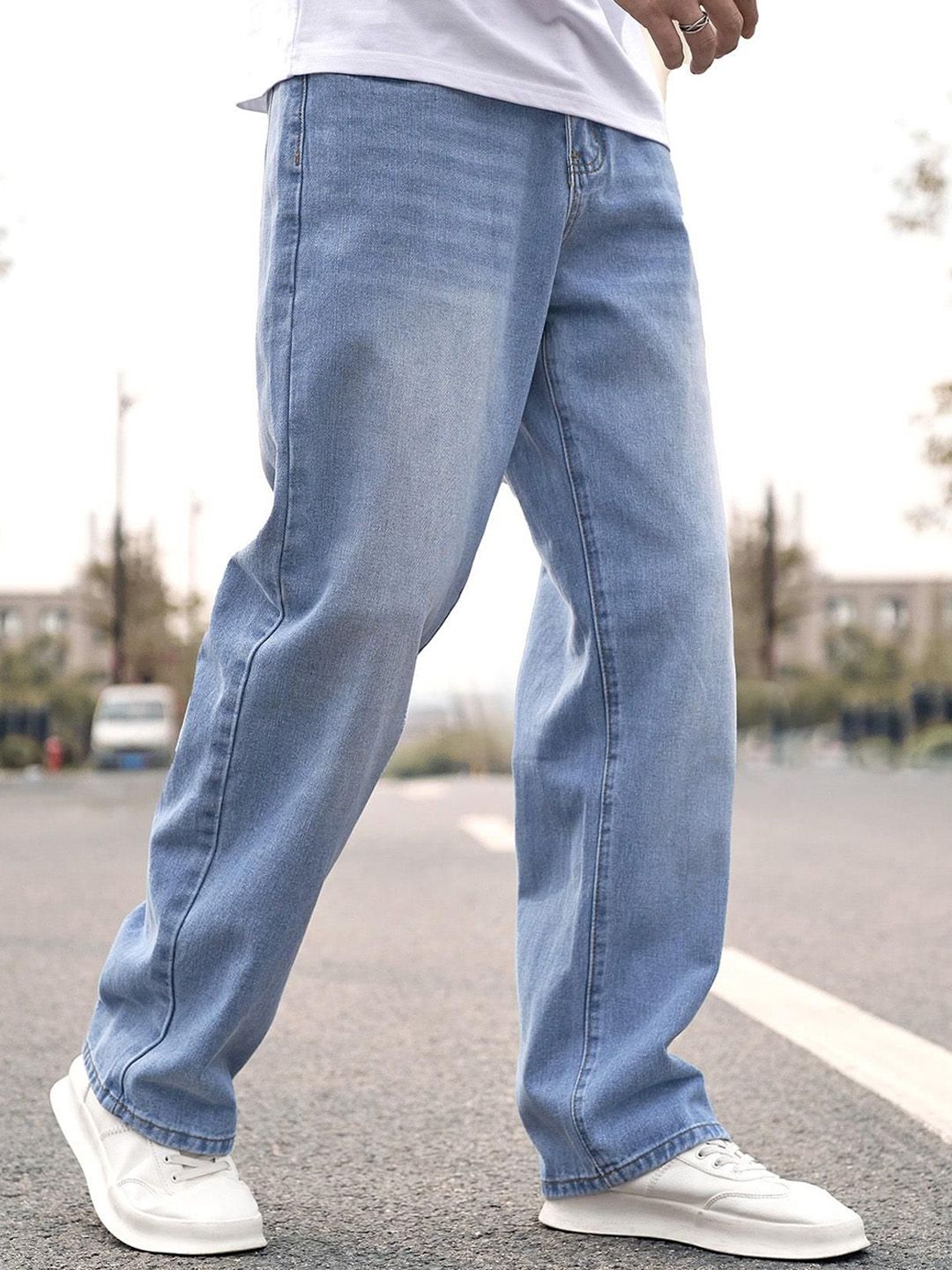 Kotty Men Regular Fit Low-Rise Light Fade Stretchable Jeans