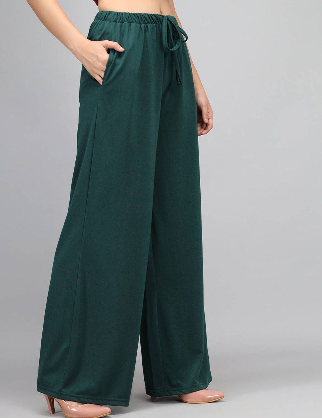 Kotty Women Solid Relaxed High-Rise Trousers