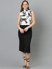Kotty Floral Print Crepe Top