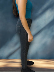 Kotty Women Regular Fit High-Rise Low Distress Light Fade Stretchable Jeans