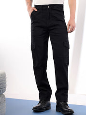 Kotty Men Comfort Regular Fit Mid-Rise Stretchable Cargo Jeans