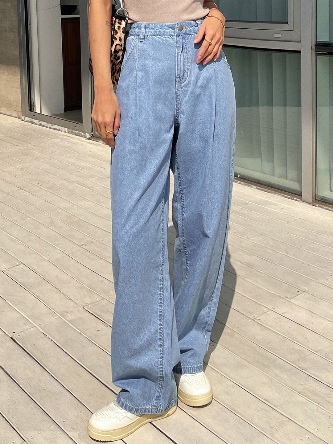 Kotty Women Cotton Relaxed Fit High-Rise Stretchable Jeans