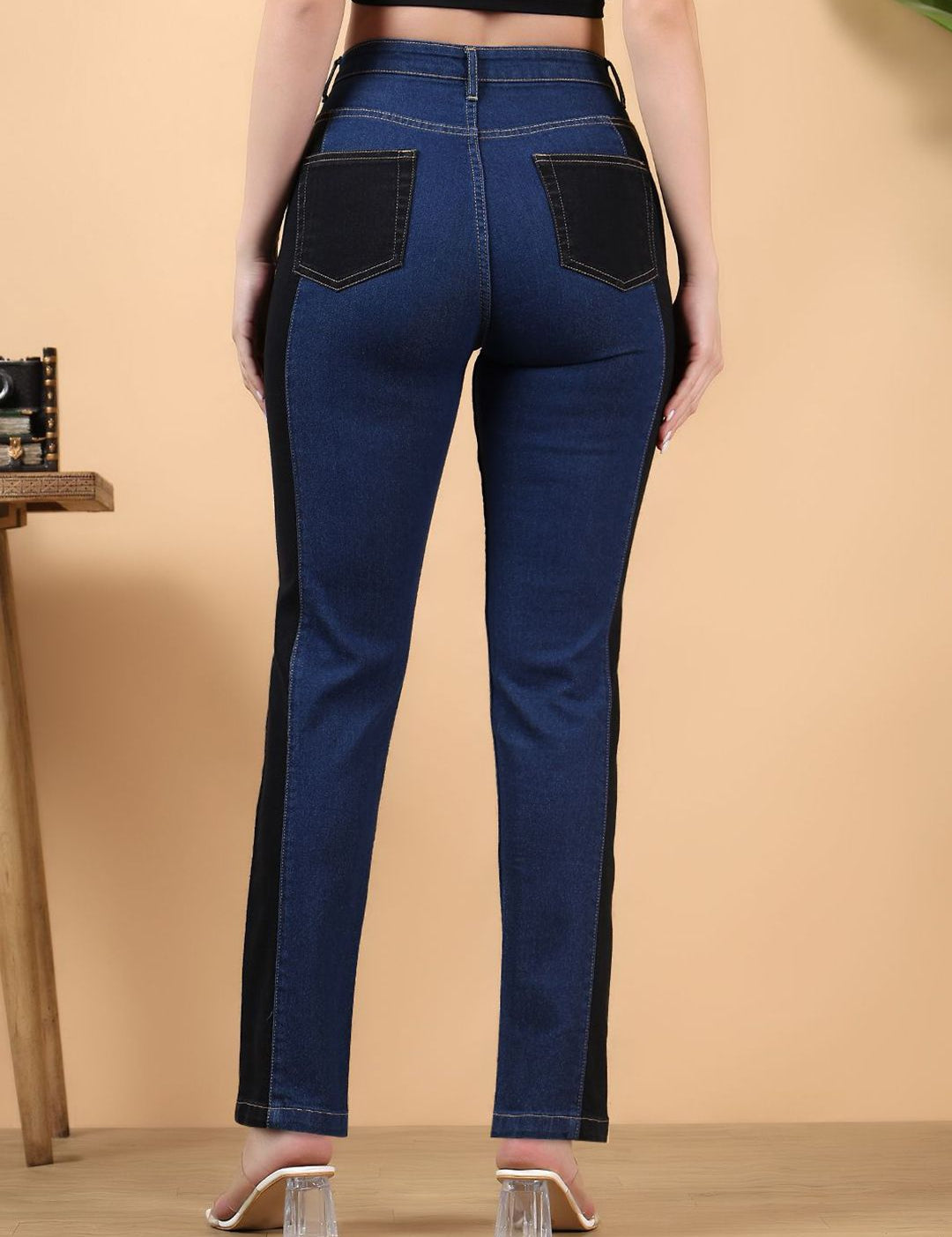 Kotty Women Skinny Fit High-Rise Printed Stretchable Jeans