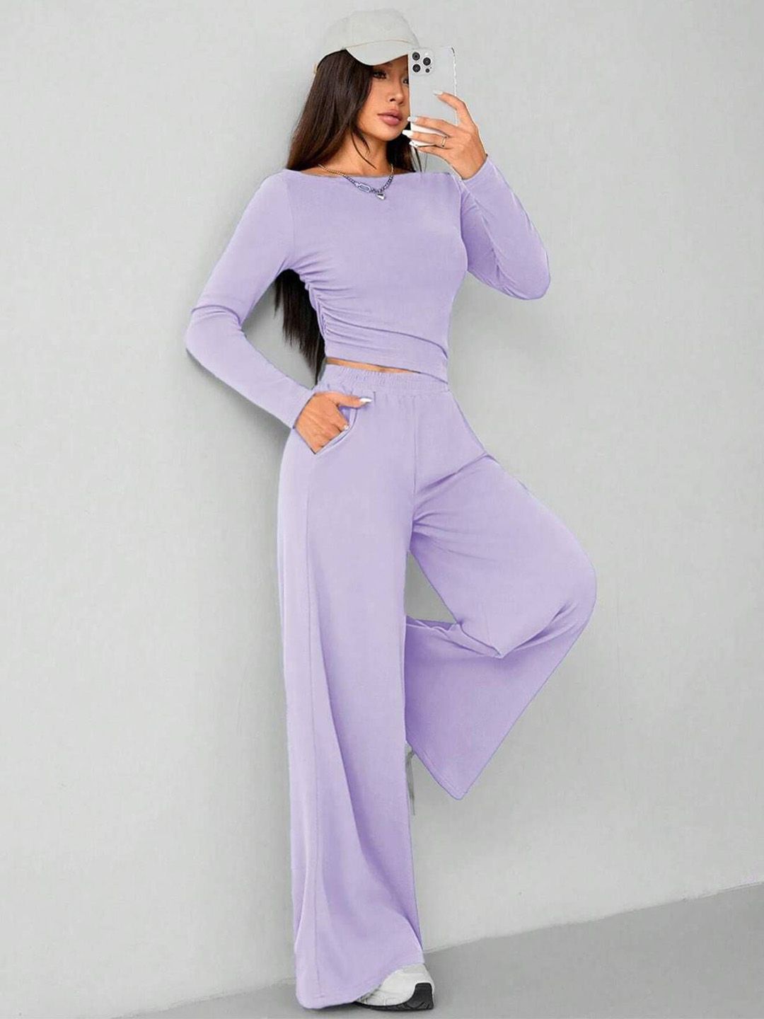 Kotty  Boat Neck Top With Trousers Co-Ords