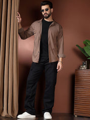 Kotty Men Easy Wash Regular Fit Mid-Rise Cargos Trousers