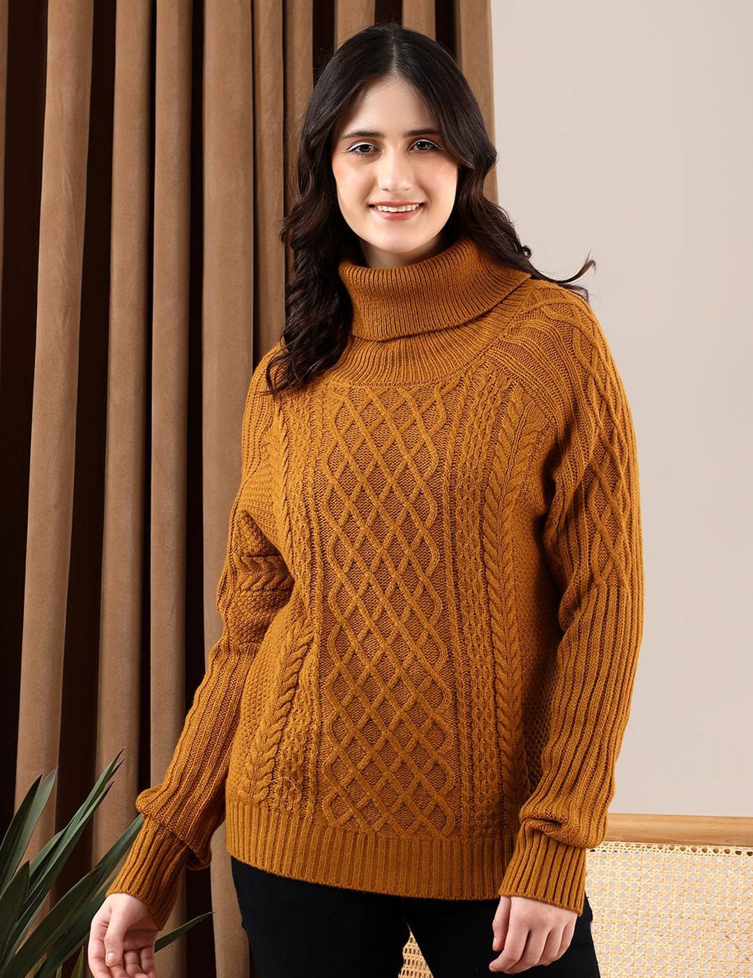 Kotty Women Cable Knit Pullover Sweater