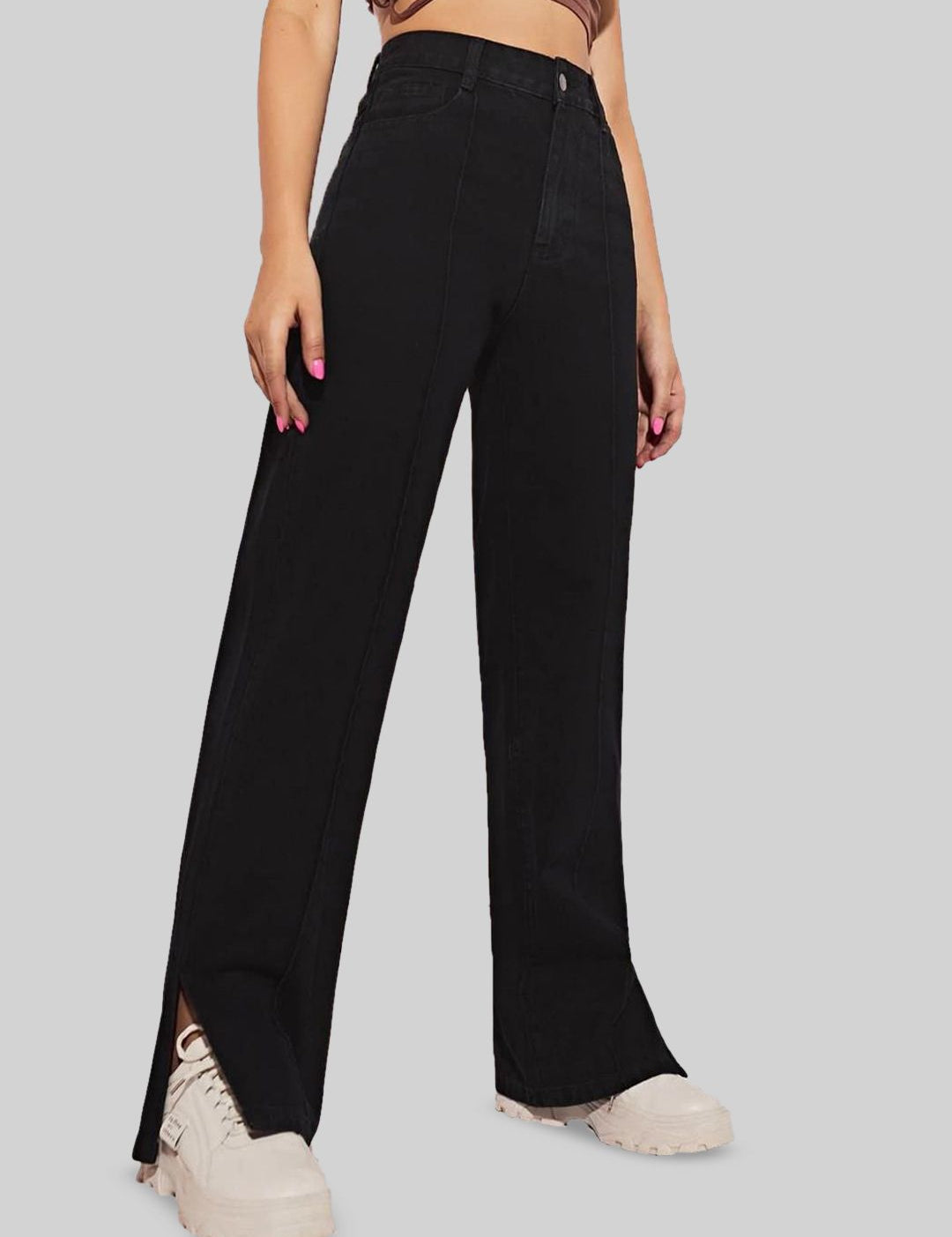 Kotty Women Straight Fit High-Rise Stretchable Jeans