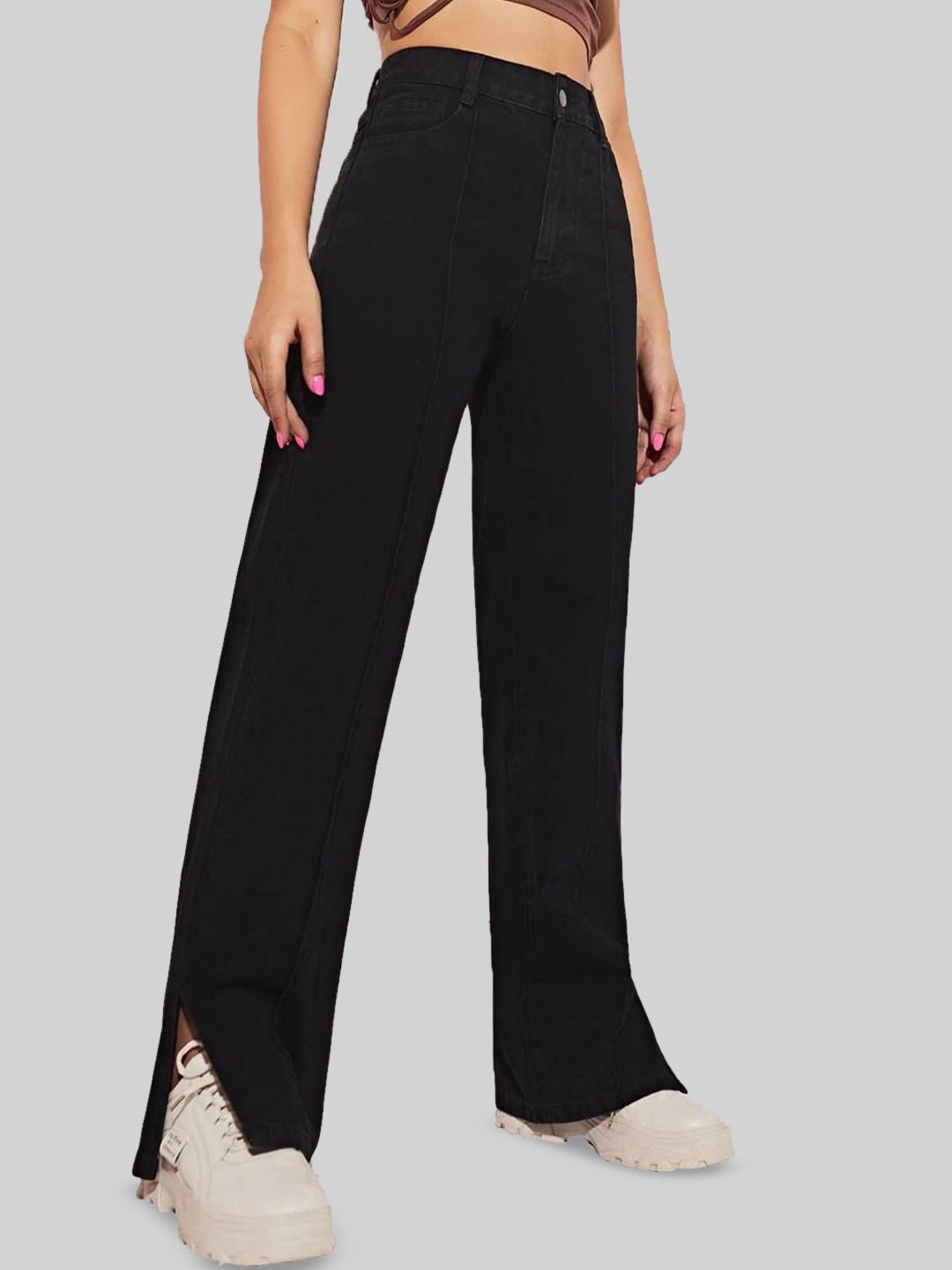 Kotty Women Straight Fit High-Rise Stretchable Jeans