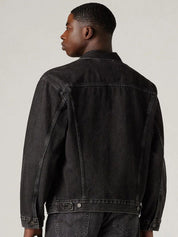 Kotty Men Spread Collar Solid Denim Jacket