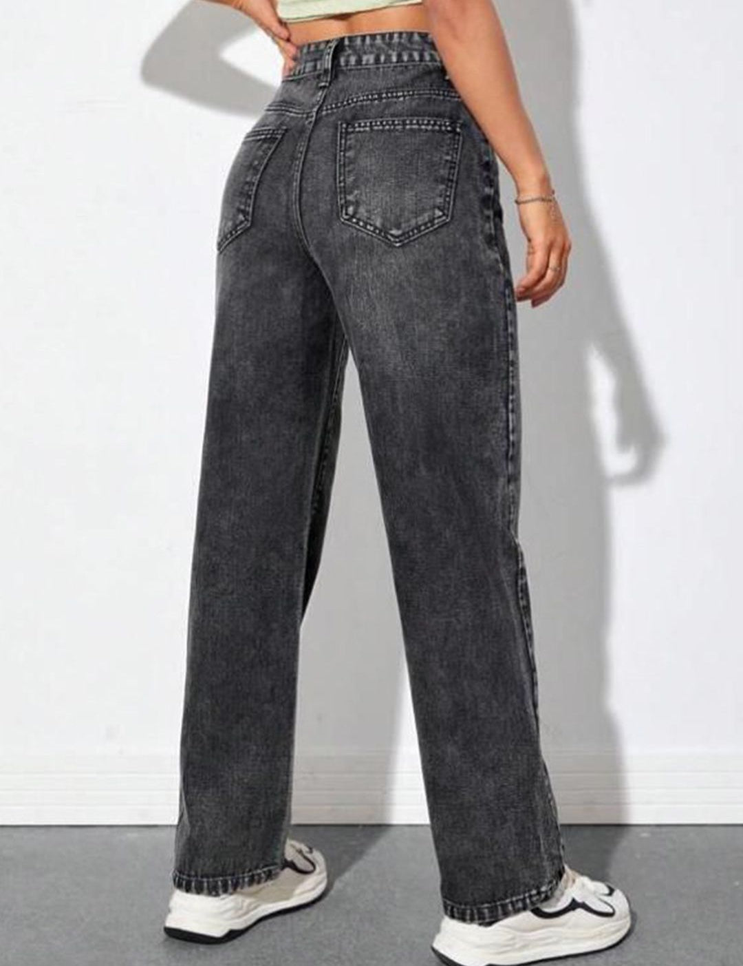 Kotty Women Jean Straight Fit High-Rise Stretchable Jeans