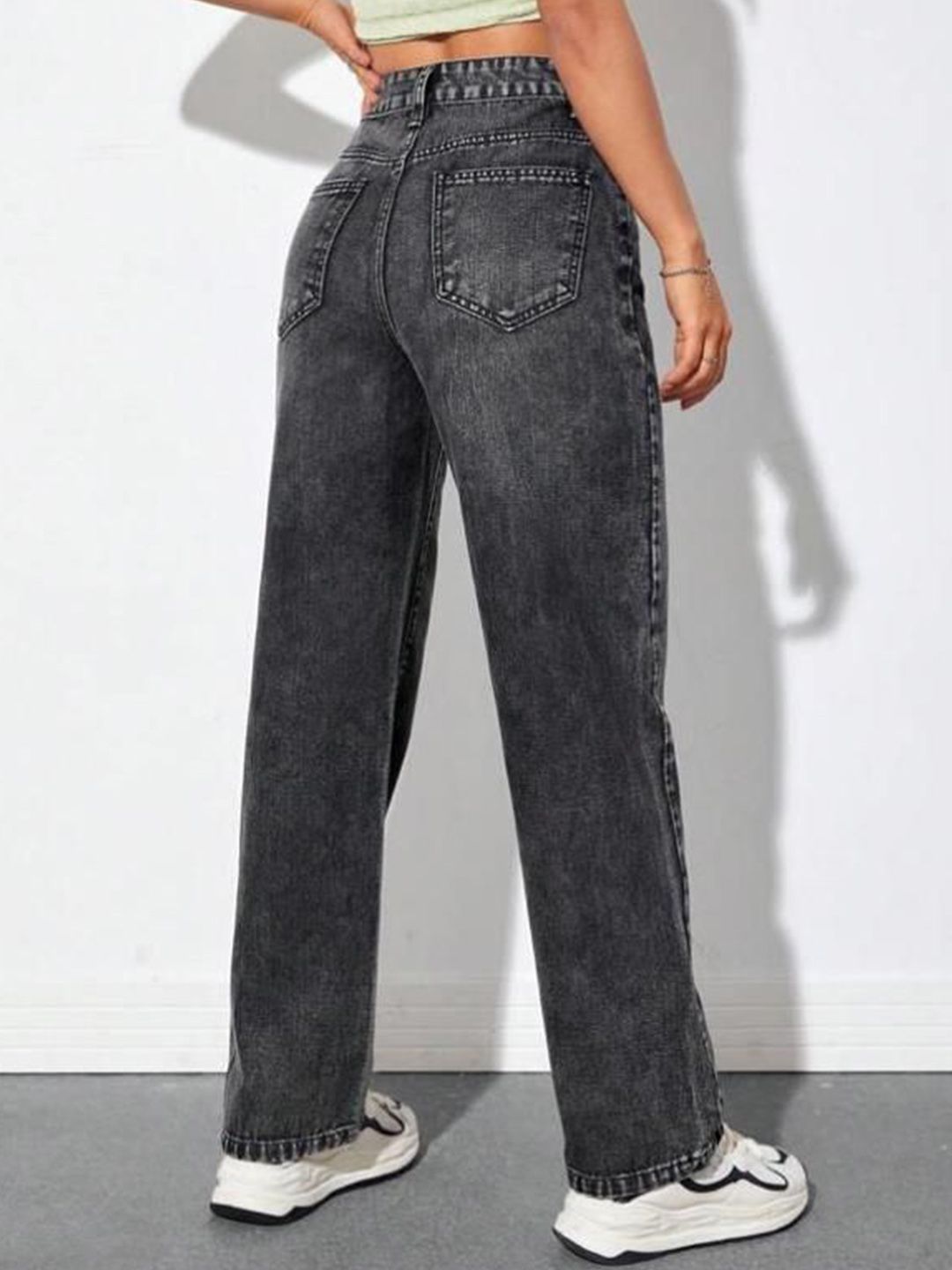 Kotty Women Jean Straight Fit High-Rise Stretchable Jeans