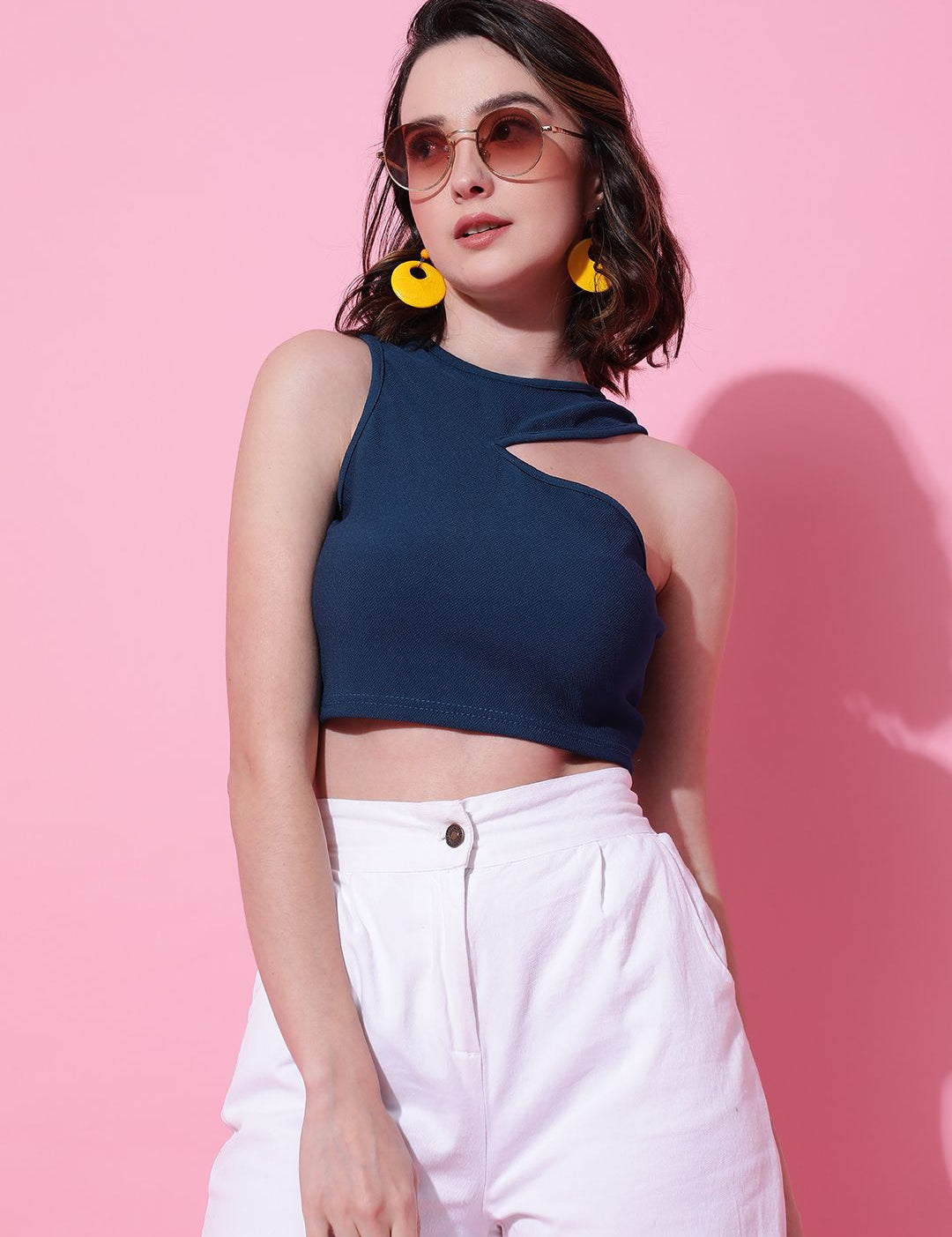 Kotty Women Solid High Neck Top