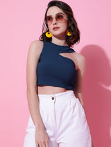 Kotty Women Solid High Neck Top