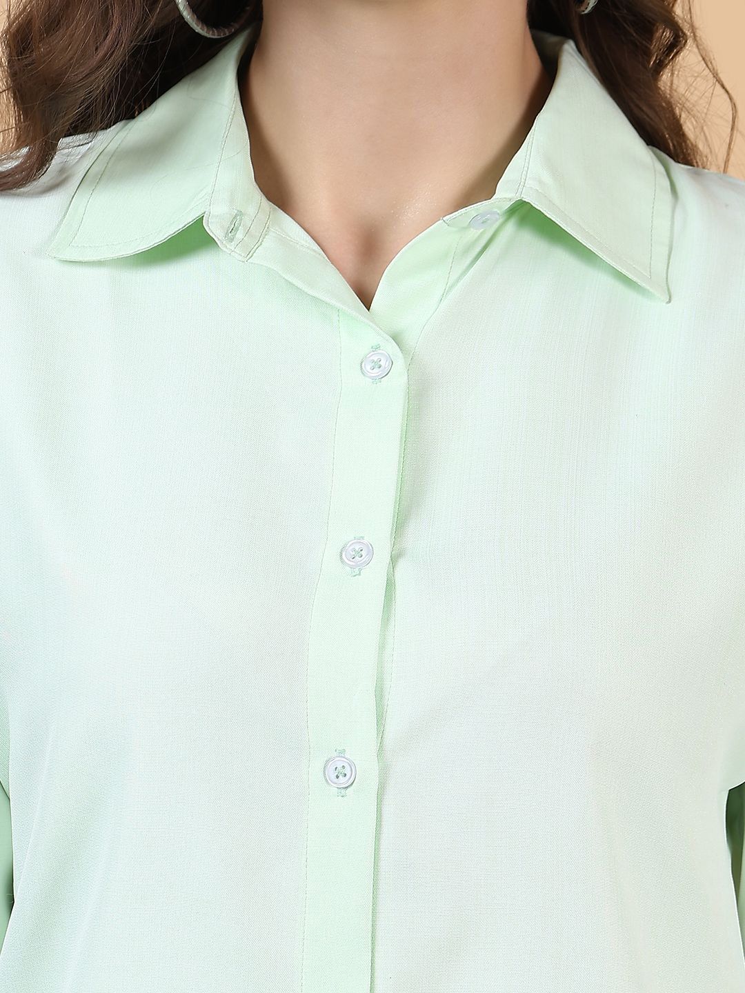 Kotty Women Spread Collar Long Sleeves Shirt