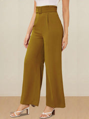 Kotty Women Straight Fit High-Rise Formal Trousers