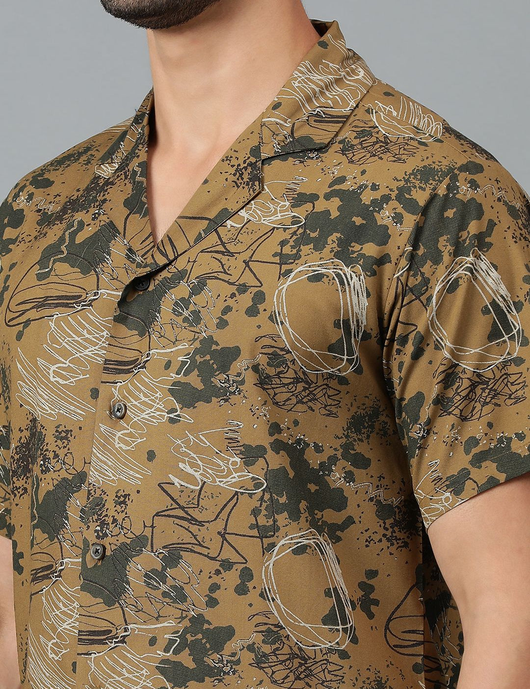 Kotty Men Abstract Printed Casual Shirt