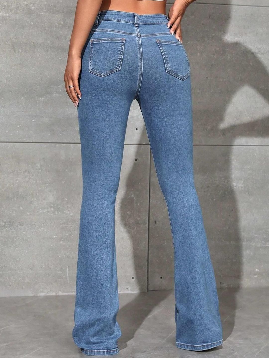 Kotty Women Bootcut High-Rise Stretchable Bootcut Ctton Jeans