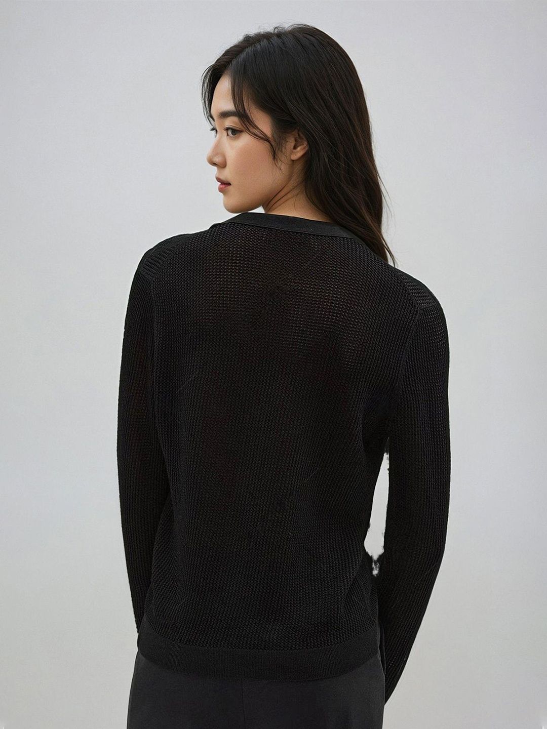 Kotty Women Self Design Cardigan