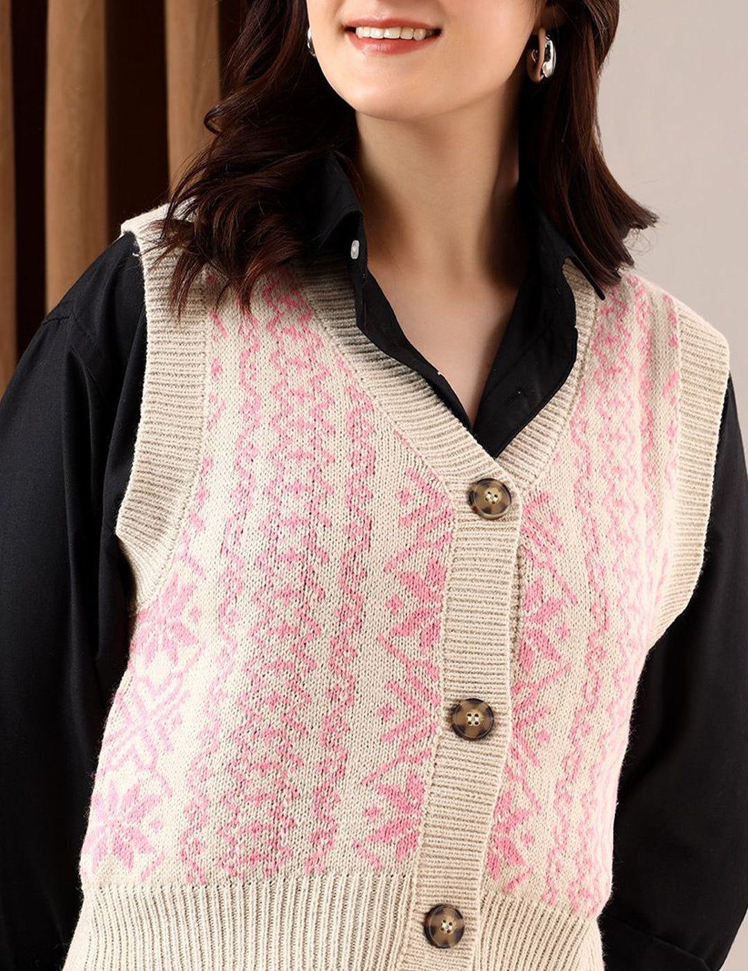 Kotty Women Printed Crop Cardigan