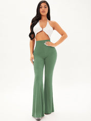 Kotty Women Regular Fit High-Rise Cotton Regular Trousers