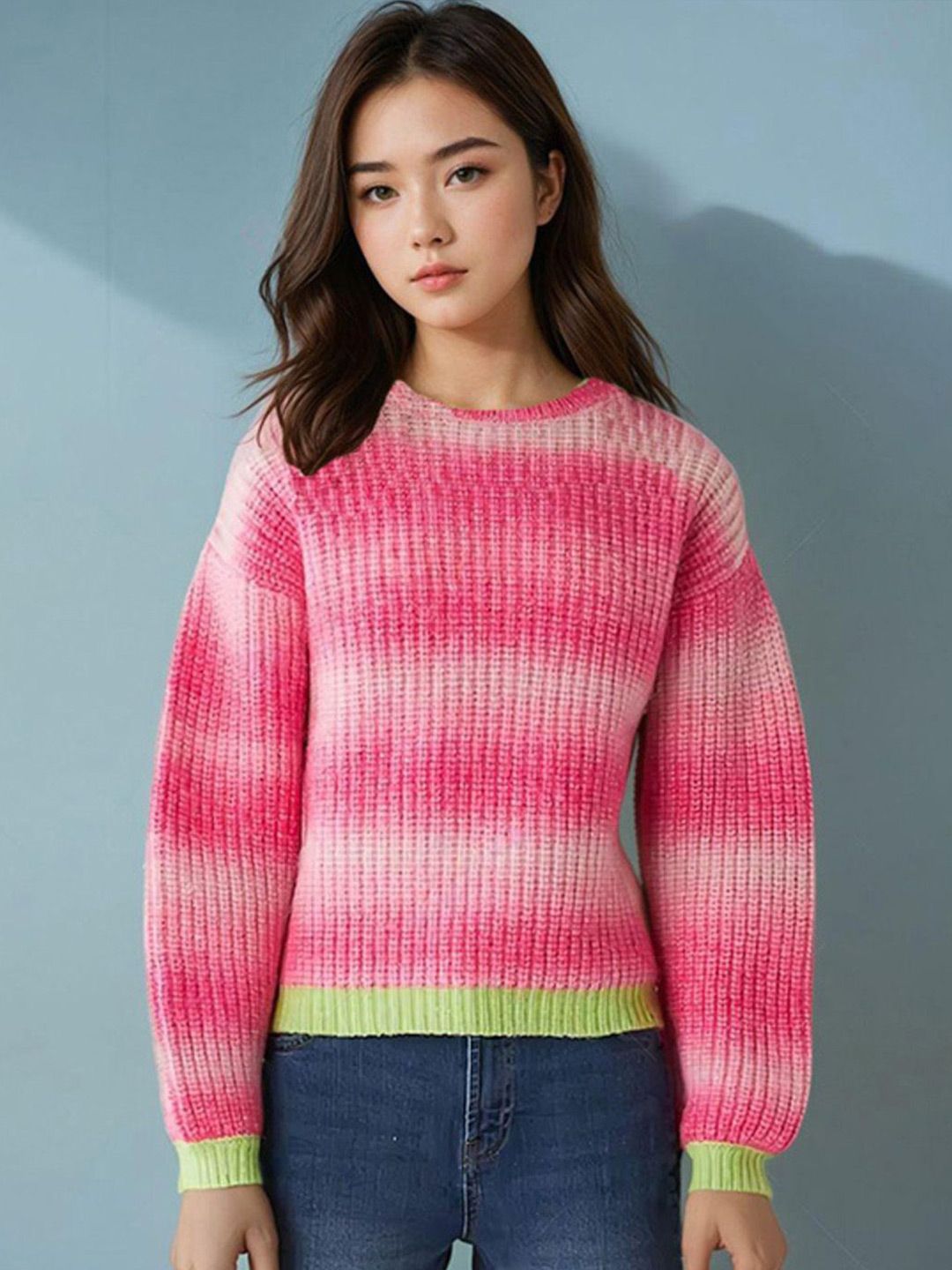 Kotty Women Cotton Striped Printed Pullover